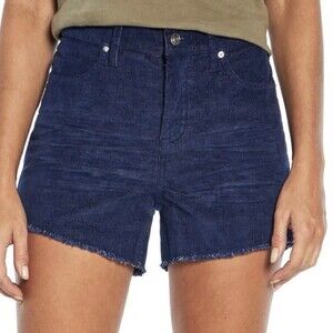 GAP Shorts Womens Size 4 Blue Corduroy Cut-Off Frayed Hem Mid Rise
